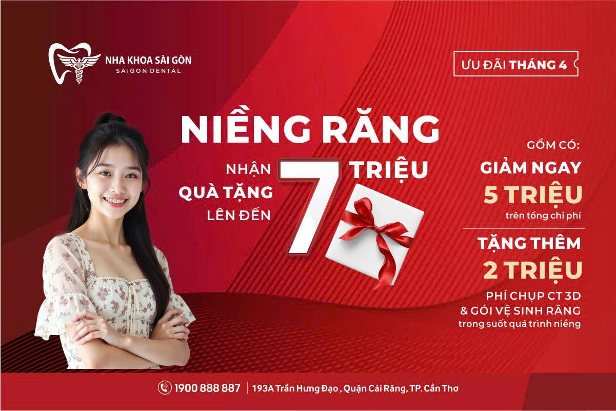 Siêu Khuyến Mãi Tháng 4: Niềng Răng Nhận Quà Tặng 7 Triệu